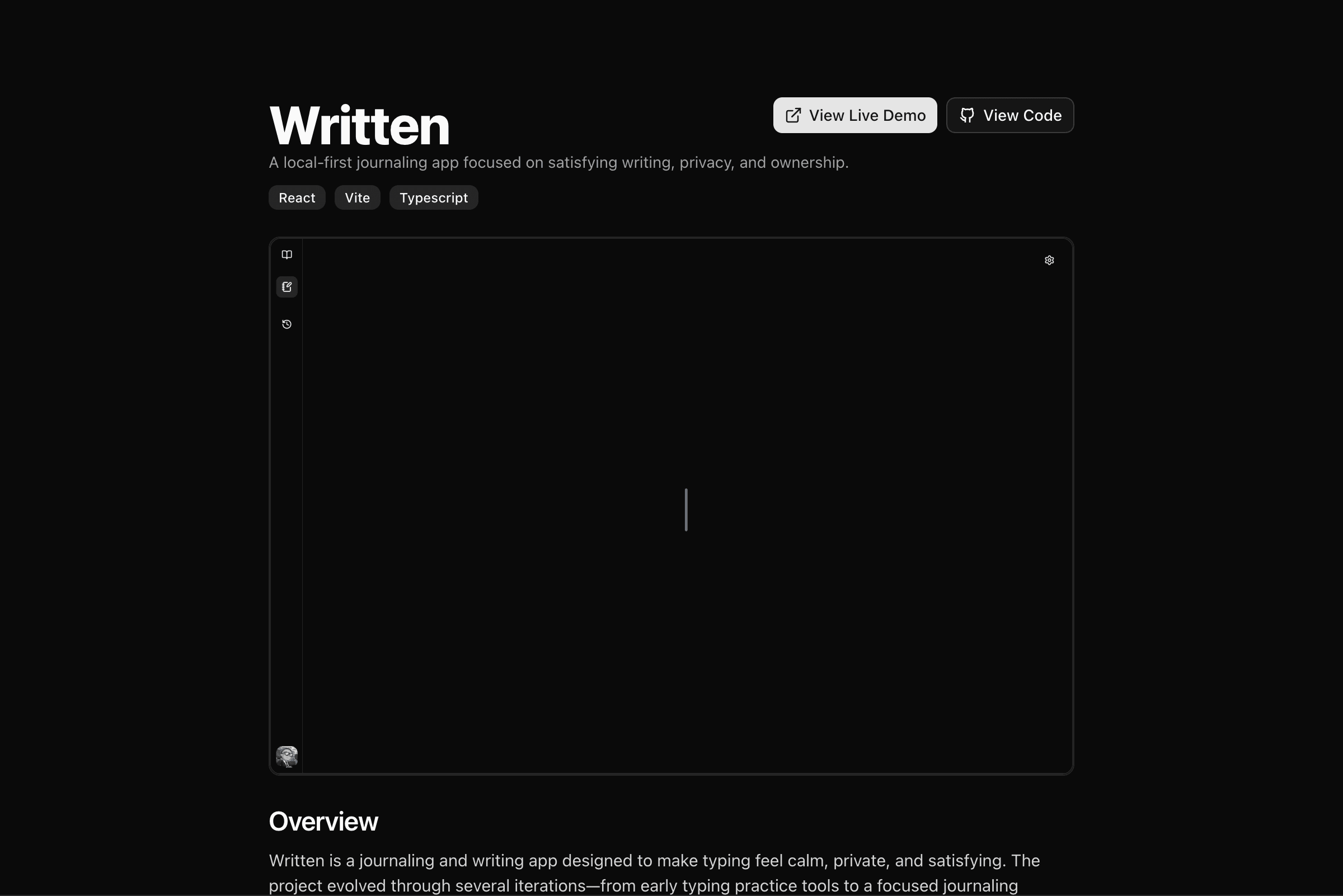 Project Details Page